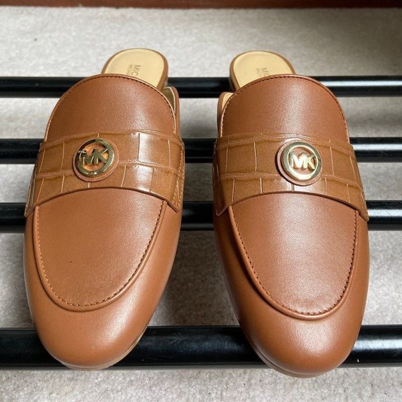 MICHAEL KORS Women Ashley Slide Mules - NEW NWB - Picture 1 of 9